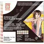 Lihové fixy KURETAKE ZIG Kurecolor Fine & Brush, 12 ks Neutral & Natural