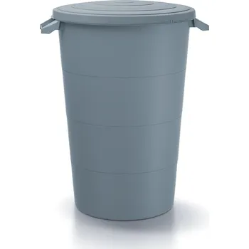 Plastová nádoba s úchyty Smooth světle šedá, varianta 120 l