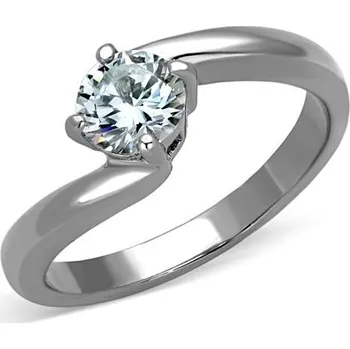 Prsten Šperky4U Ocelový prsten se zirkonem - velikost 52 - AL-0017-52