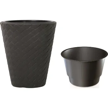 Květináč Květináč Little Matuba s vkladem tmavě šedý, varianta 40 cm