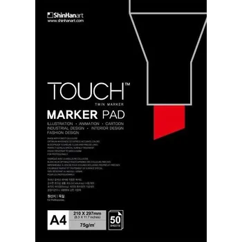 Blok Blok TOUCH Marker Pad A4, 50 listů 75g