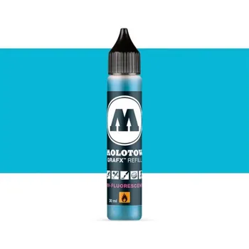 Lihový inkoust MOLOTOW Refill Ink pro GRAFX, modrý UV-FLUORESCENT