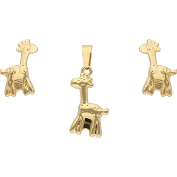 Souprava šperků Doria Set šperků z oceli zlaté ŽIRAFY K432