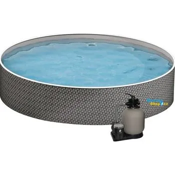 Bazén Bazén AZURO RATTAN 4,6 x 1,2m + písková filtrace 6m3/h