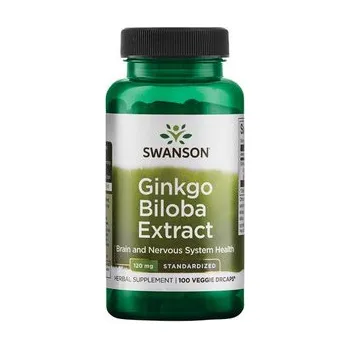 Swanson Ginkgo Biloba Extract Doplněk stravy s extraktem z ginkgo biloba 100 ks, vegetariánská kapsle, 120 mg