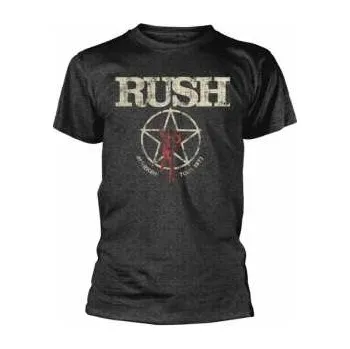 Pánské tričko Merch Rush: Tričko American Tour 1977 (dark Heather) S 2018