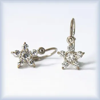 Náušnice žluté zlato