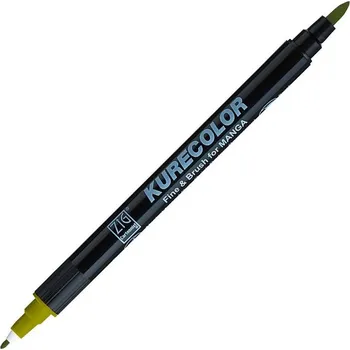 KURETAKE ZIG Kurecolor Fine & Brush, 542 Mid Green
