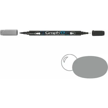 GRAPH'IT Akvarelová fixa GRAPH'O oboustranná Brush & Fine, Neutral Grey Medium