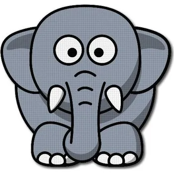 Nášivka Pelisport Nažehlovačka Slon tištěná 6,3 x 6 cm