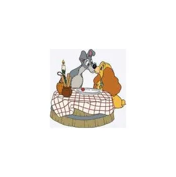 Pánské tričko Merch Disney: Tričko Lady & The Tramp - Kissing Pose L