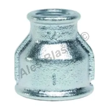 Instalatérský materiál GEBO Armaturen - Německo | Nátrubek pozinkovaný redukovaný (vnitřní závity) GEBO Platinum - POZINK (hrdlo,mufna) - 6/4"x1/2" GB240