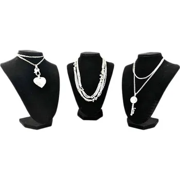 Šperkovnice Dekolt na šperky výška 22cm černý (A06B)