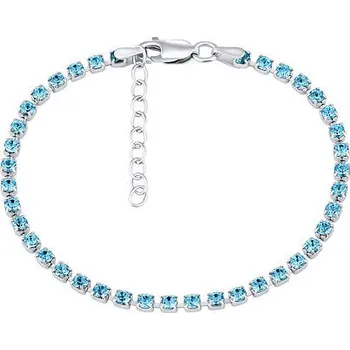 Náramek Dámský i dětský stříbrný náramek Joanne s nebesky modrými Brilliance Zirconia TTTBFAN1020B