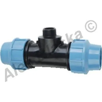 Vodovodní potrubí DONSEN | PE (PP-S) spojka T-kus s vnějším závitem na polyetylénové trubky (polyš) (svěrný plastový) - 32x1"x32 PE4703