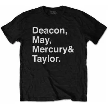 Pánské oblečení Merch Queen: Tričko Helvetica Band XL