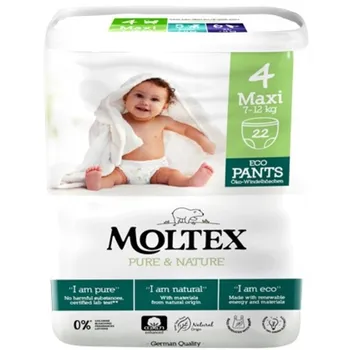 Plenkové kalhoty Moltex Pure & Nature 4 Maxi 7-12 kg 22 ks