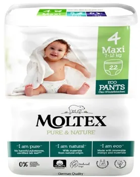 Plenkové kalhoty Moltex Pure & Nature 4 Maxi 7-12 kg 22 ks