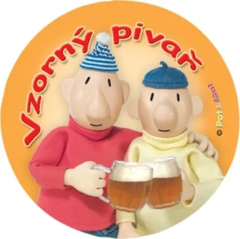 Placka PAM VZORNÝ PIVAŘ odznak 44mm