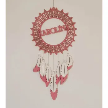 Lapač snů Lapač snů dřevěný se jménem růžový