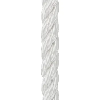 Lano Lana a šňůry z polyamidu - stáčené - bílá / 12 mm