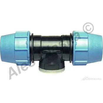 Fitinka UNIDELTA S.p.A. - Itálie | PE (PP-S) spojka T-kus s vnitřním závitem na polyetylénové trubky (polyš) (svěrný plastový) - 32x5/4"x32 UNI1007