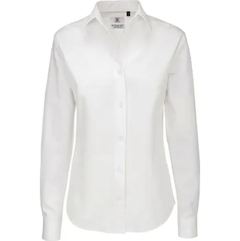 Dámská košile Košile dámská B&C Sharp Twill s dlouhým rukávem - bílá, 3XL