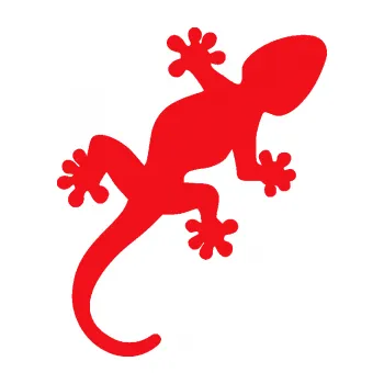 Samolepící dekorace SAMOLEPKA Ještěrka 016 pravá (10 - červená) NA AUTO, NÁLEPKA, FÓLIE, POLEP, TUNING, VLASTNÍ TEXT, TISK, AUTOSAMOLEPKY.cz, POLEPY, OBRÁZEK, LOGO, SAMOLEPKY