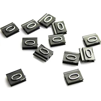 Samolepící etiketa Plastové 3D cenovky náhradní znak 0 stříbrné (SS0)