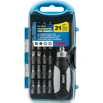 Dílna Praktická sada šroubovák s bity LAMPA - 21 ks