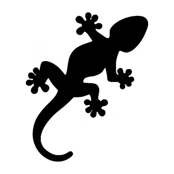 Samolepící dekorace SAMOLEPKA Ještěrka 016 pravá (01 - černá) NA AUTO, NÁLEPKA, FÓLIE, POLEP, TUNING, VLASTNÍ TEXT, TISK, AUTOSAMOLEPKY.cz, POLEPY, OBRÁZEK, LOGO, SAMOLEPKY