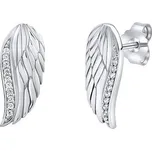 Stříbrné naušnice andělské křídlo Lasha se zirkony FW10187E