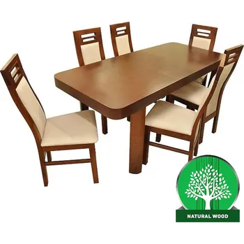 Jídelní set Jídelní set Nadja 2 1+6 Kaštan 140x80+40