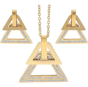 Souprava šperků Doria Set šperků z oceli zlatý K069