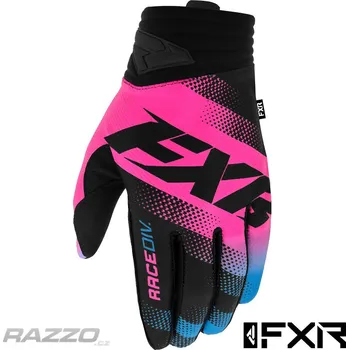 Moto oblečení MX rukavice FXR Prime MX Glove E-Pink Sky Blue Black 2022 12 - XXL