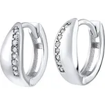 Zlaté kruhové náušnice OPHELIA se zirkony QRGE545