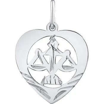 Přívěsek Stříbrný přívěsek znamení zvěrokruhu Váhy - srdce SILVEGOB10264S10