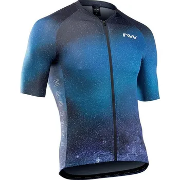 cyklistický dres NW Freedom Jersey Short Sleeves - Blue L