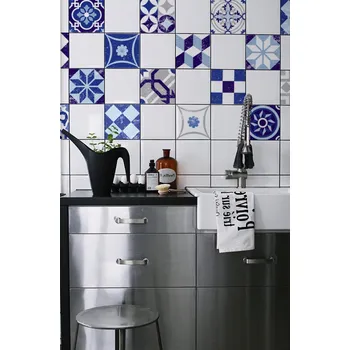 Fototapeta Coloray Samolepky na dlaždice Bohatství modrých vzorů BubblesFree 24 ks BubblesFree 5.0 x 5.0cm coloraydecor-td-as-99704217