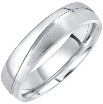 Prsten Snubní ocelový prsten GLAMIS pro muže i ženy velikost obvod 60 mm RRC8453M-obvod 60 mm