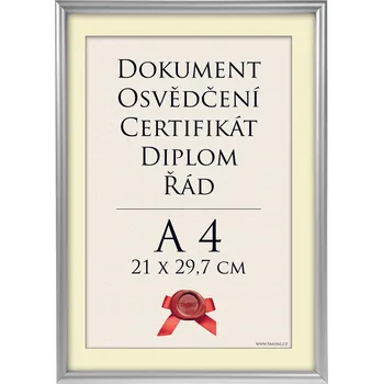 Rám na obraz Tradag Rámeček stříbrný UH A4 - 21x29,7
