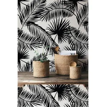 Tapeta Coloray Fototapeta Černé a bílé palmové listy Samolepící Fototapeta Vliesová 250 x 250 cm coloraydecor-f-as-103746554-modyfikacja2
