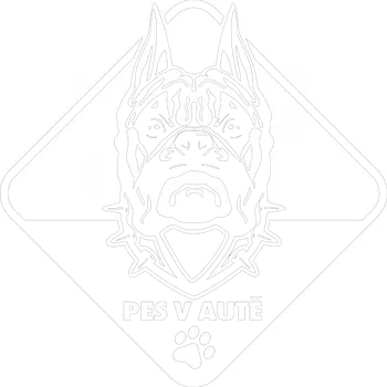 Samolepicí dekorace na vozidlo Pes v autě Pitbull 2 samolepka na auto Hnědá Velikost A