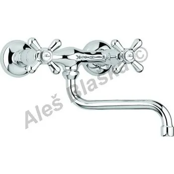Vodovodní baterie PAINI - Itálie | LIBERTY 17.501 kohoutková nástěnná umyvadlová nebo dřezová (vodovodní baterie) - CHROM LIB17.501