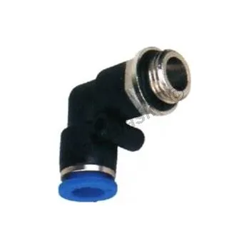 Lepící sada Pneumatická nástrčná spojka EPL úhlová (kolínko) - vnější závit na vzduch (rychlospojka) - průměr 4xM5 EPL