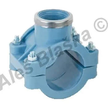 Instalatérský materiál DONSEN | PE (PP-S) spojka navrtávací pás na polyetylénové trubky HDPE (polyš) (svěrná plastová) - 40x1" PE4720