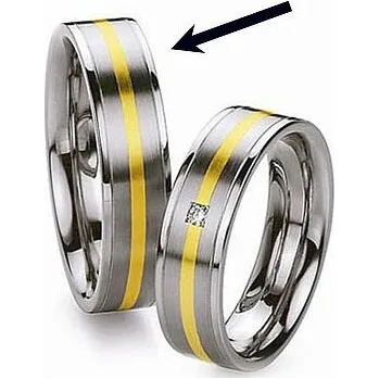 Prsten Prsten z chirurgické oceli - snubní - pro muže RC2042-M velikost obvod 59 mm RC2042-M-59