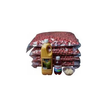 Boilies KAPRPRO Boilies 20kg set, 20 nebo 24mm Boilies 20kg, losos & patentka, 24mm + CSL 1l + DIP 250ml + pop up pelety 20mm, 60g 4x5kg