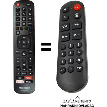 Hisense EN2BB27H náhradní dálkový ovladač pro seniory