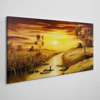 Obraz Coloray Obraz na plátně Krajina žlutých říčních stromů 100x50 cm och-102679219